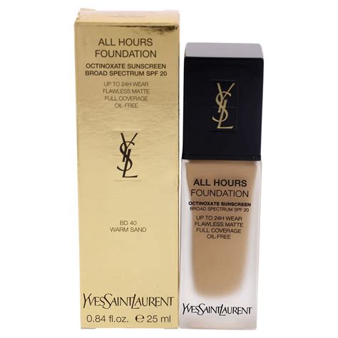 bd40 ysl|Yves Saint Laurent All Hours Foundation Spf 20, Bd40 .